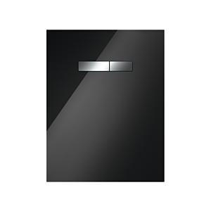 TECElux Betätigungsplatte 9650004 Glas schwarz, Tasten chrom glänzend