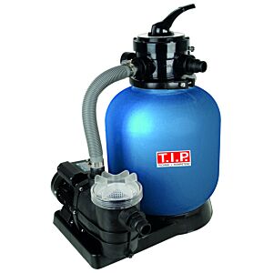 TIP sand filter system - pool filter set with pre-filter, 40 m³ pool, 13,200 l/h, 4-way valve, SPF 370 F, 30309