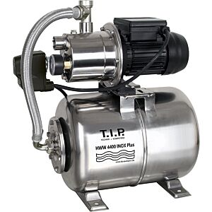 T.I.P. HWW 4400 Inox Plus Station de pompage domestique  - acier inoxydable 31167, 4.350 l/h, 45 m de hauteur de refoulement, 1.000 W, réservoir sous pression de 22 l
