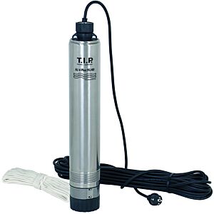 T.I.P. AJ 4 Plus 95/40 Brunnenpumpe - Tiefbrunnenpumpe 30177 Edelstahl, 5.500 l/h,  40 m Förderhöhe, 900 W, inkl. Ablassseil