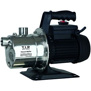 T.I.P. Clean Jet 1000 Plus Pompe de jardin - acier inoxydable 30094, avec aspiration, 3 300 l/h, 46 m de hauteur de refoulement, 800 W