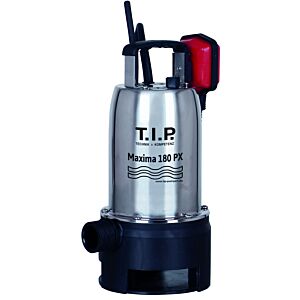 TIP dirty water submersible pump - stainless steel, 10,500 l/h, 7 m discharge head, 500 W, 25 mm grain size, robust, Maxima 180 PX 30121