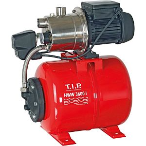 T.I.P. HWW 3600 I Hauswasserwerk - Edelstahl 31188, 3.600 l/h, 40 m Förderhöhe,  650 W, 18 l Druckkessel, kompakt