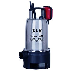 Pompe submersible pour eaux usées TIP - acier inoxydable, 14 500 l/h, hauteur de refoulement 8 m, 600 W, granulométrie 25 mm, robuste, Maxima 250 PX 30264