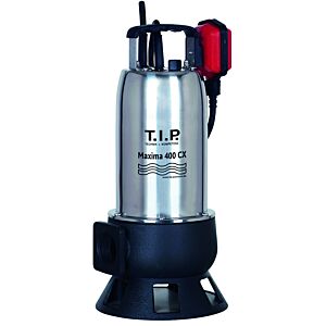 Pompe submersible pour eaux usées TIP - acier inoxydable, 24 000 l/h, hauteur de refoulement 9 m, 950 W, granulométrie 35 mm, robuste, Maxima 400 CX 30140
