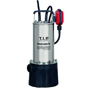 T.I.P. Drain 6000/36 Tauchdruckpumpe - Edelstahl 30136, 6.000 l/h, 34 m Förderhöhe , bis 4 Beregner, für Regentonne/Zisterne