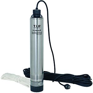 T.I.P. AJ 4 Plus 95/40 Brunnenpumpe - Tiefbrunnenpumpe 30177 Edelstahl, 5.500 l/h,  40 m Förderhöhe, 900 W, inkl. Ablassseil