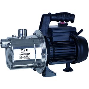 T.I.P. GP 4000 INOX garden pump - stainless steel 31371, 4,000 l/h, 42 m delivery head, 800 W, jet system, overload protection
