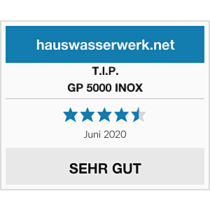 T.I.P. GP 5000 INOX Pompe de jardin  - Acier inoxydable 31372,  5.000 l/h, 45 m de hauteur de refoulement, 1.200 W, Jet-System, protection contre la surcharge