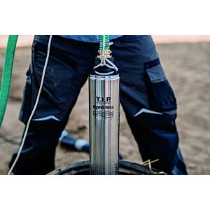 T.I.P. BigWell 90-53 Brunnenpumpe - Tiefbrunnenpumpe 30083 Edelstahl, 5.400 l/h,  53 m Förderhöhe, sandresistent, ab Ø10 cm