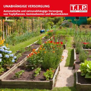 T.I.P. SBS 36 Solar Watering System 30338, Automatic, 36 l/h, 3 m delivery head, complete set, incl. 10 m hose