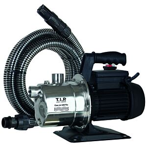 T.I.P. Clean Jet 1000 Plus garden pump - stainless steel 30094,  with suction set, 3,300 l/h, 46 m delivery head, 800 W