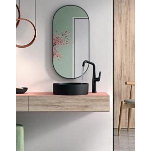 Tres Fuji mitigeur lavabo 28164701NM levier latéral, sans garniture de vidange , noir mat
