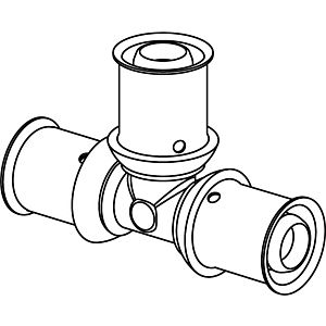 Uponor S-Press PLUS press tee 1039944 16 x 16 x 16 mm, PPSU