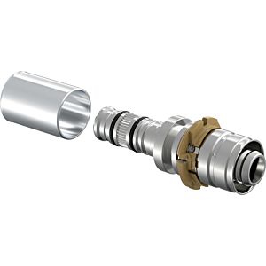 Uponor Press System Adapter Coupling 1015167 16mm x 16 Rapex Tin Plated Brass