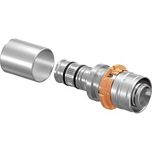 Uponor Press System Adapter Coupling 1015208 25mm x 26 Rapex Tin Plated Brass