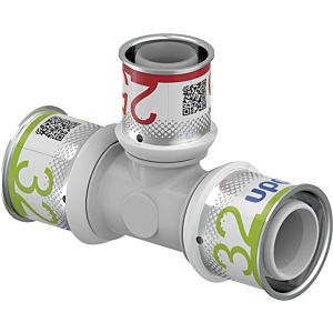Té à sertir Uponor S-Press PLUS 1039961 32 x 25 x 32 mm, réduit, PPSU