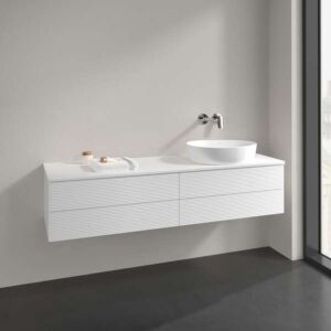Villeroy &amp; Boch Antao vanity unit K27150MT 160x36x50cm, tap hole, washbasin top color: white matt lacquer