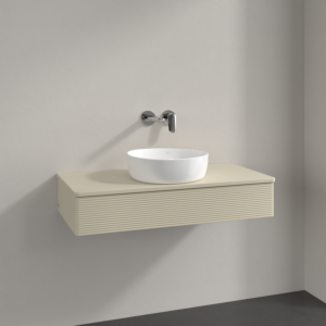 Villeroy und Boch Antao Waschtisch-Unterschrank L09150HJ 100x19x50cm, Waschbeckenplattenfarbe Lack, silk grey matt lacquer