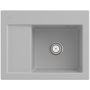 Villeroy und Boch Subway 45 Compact Einbauspüle 331300SM Einbauspüle rechts, 650 x 510 mm, steam CeramicPlus