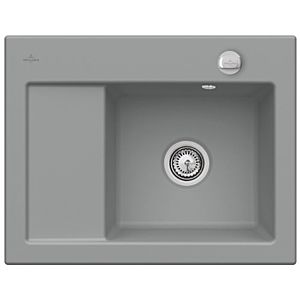 Villeroy et Boch Subway 45 Évier compact à encastrer 331302SL à droite, avec garniture de vidage , commande excentrique, 650 x 510 mm, pierre CeramicPlus