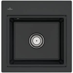 Évier encastrable Villeroy et Boch Subway Style 50 S 331500S5, 500 x 510 mm, ébène CeramicPlus