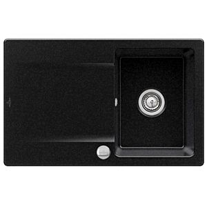 Villeroy &amp; Boch Siluet built-in sink 333402J0 with drain fitting and eccentric actuation, chromite