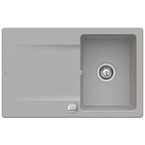 Villeroy &amp; Boch Siluet built-in sink 333402KD with drain fitting and eccentric actuation, Fossil