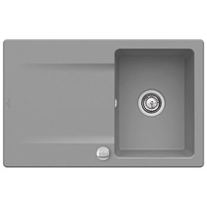 Villeroy &amp; Boch Siluet built-in sink 333402RW with drain fitting and eccentric operation, Stone White