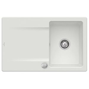 Villeroy & Boch Siluet Einbauspüle 333402SM mit Ablaufgarnitur und Exzenterbetätigung, Steam