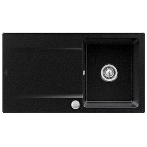 Villeroy &amp; Boch Siluet built-in sink 333502i4 with drain fitting and eccentric operation, graphite