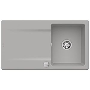 Villeroy &amp; Boch Siluet built-in sink 333502KD with drain fitting and eccentric operation, Fossil