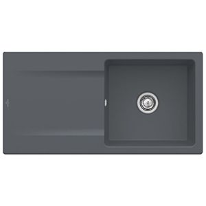 Villeroy & Boch Siluet évier encastré 333601i4 avec jeu de déchets et fonctionnement manuel, Graphit
