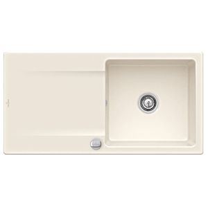 Villeroy & Boch Siluet Einbauspüle 333602KR mit Ablaufgarnitur und Exzenterbetätigung, Crema