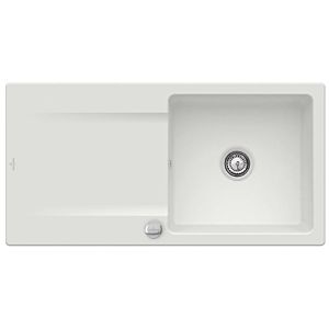 Villeroy & Boch Siluet Einbauspüle 333602SM mit Ablaufgarnitur und Exzenterbetätigung, Steam