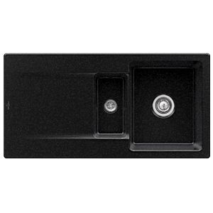 Villeroy & Boch Siluet Einbauspüle 333701J0 mit Ablaufgarnitur und Handbetätigung, Chromit