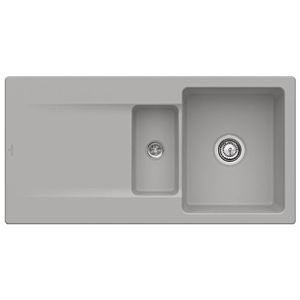 Villeroy & Boch Siluet Einbauspüle 333702KD mit Ablaufgarnitur und Exzenterbetätigung, Fossil