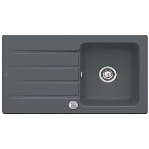 Villeroy &amp; Boch Architectura built-in sink 335002i4 with drain fitting and eccentric operation, graphite