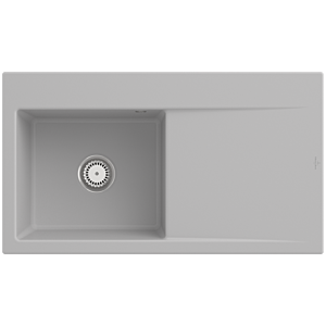 Villeroy und Boch Subway Style 50 Spüle 335200SM Spülbecken links,  900 x 510 mm, steam CeramicPlus