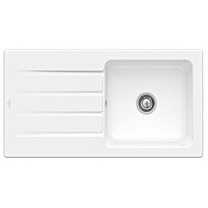 Villeroy & Boch Architectura MetalRim sink 336001KG with waste set and manual operation, Snow White