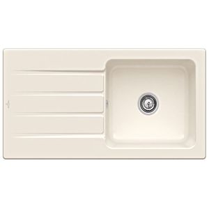 Villeroy & Boch Architectura MetalRim évier encastré 336001KR avec jeu de déchets et fonctionnement manuel, crema