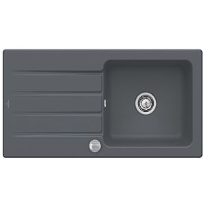Villeroy &amp; Boch Architectura built-in sink 336002i4 with drain fitting and eccentric operation, graphite