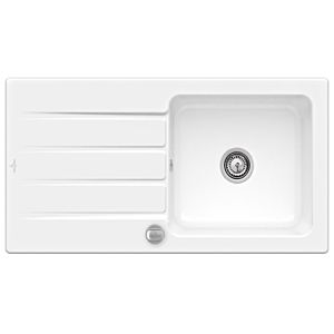 Villeroy & Boch Architectura Einbauspüle 336002R1 mit Ablaufgarnitur und Exzenterbetätigung, weiß