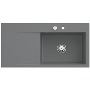Villeroy und Boch Subway Style 60 Spüle 336102SL rechts, mit Ablaufgarnitur, Excenterbetätigung, 1000 x 510 mm, stone CeramicPlus