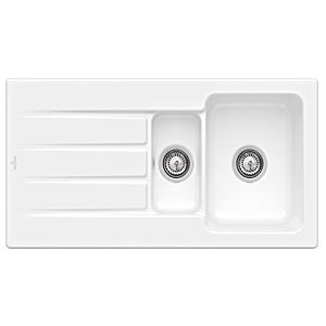 Villeroy & Boch Architectura MetalRim sink 336501KG with waste set and manual operation, Snow White