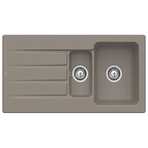 Villeroy & Boch Architectura MetalRim sink 336501TR with waste set and manual operation, Timber