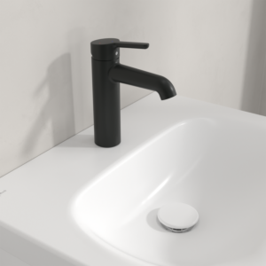 Villeroy et Boch Skyla mitigeur lavabo TVW116002000K5 Laiton, démarrage à froid, noir mat