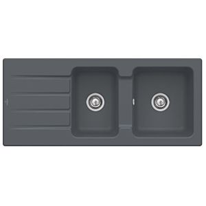 Villeroy &amp; Boch Architectura built-in sink 338002i4 with drain fitting and eccentric operation, graphite