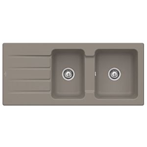 Villeroy &amp; Boch Architectura built-in sink 338002TR with drain fitting and eccentric operation, Timber