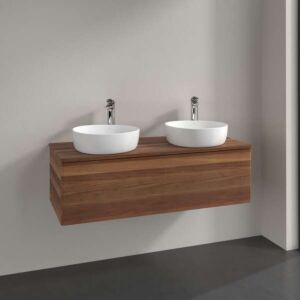 Villeroy &amp; Boch Antao vanity unit K35012HM 120x36x50cm, washbasin top color warm walnut, warm walnut
